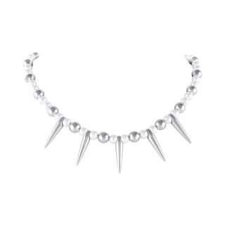 Naszyjnik z pereł i srebrnych kuleczek Aria Princess Collection (C25/NUT/15AG)