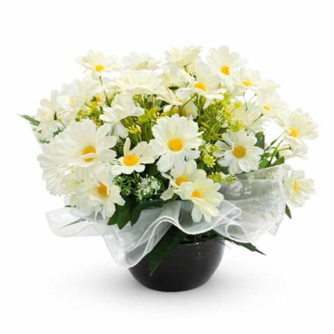 Stroik na cmentarz dekoracja grobu kompozycja sztuczne kwiaty