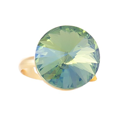 Regulowany pierścionek z kryształem o średnicy 16 mm (R25/JES/176AU)