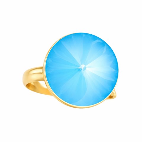 Regulowany pierścionek z kryształem o średnicy 16 mm (R25/JES/176AU)