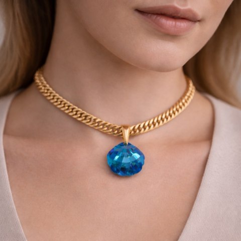 Naszyjnik z kryształową muszlą (C25/JES/188AU)