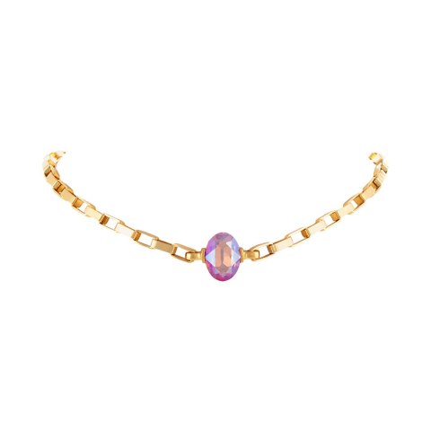 Naszyjnik z średnim, owalnym kryształkiem Primero (C25/JES/184AU)