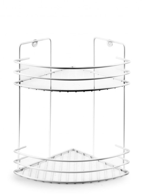 PÓŁKA ŁAZIENKOWA H30X19X19CM 2 POZIOMY TRÓJKĄTNA