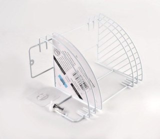 PÓŁKA ŁAZIENKOWA H30X19X19CM 2 POZIOMY TRÓJKĄTNA