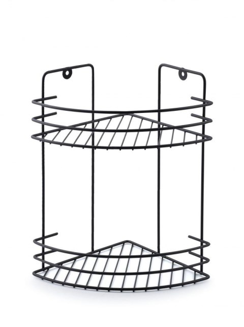 PÓŁKA ŁAZIENKOWA H30X19X19CM 2 POZIOMY TRÓJKĄTNA