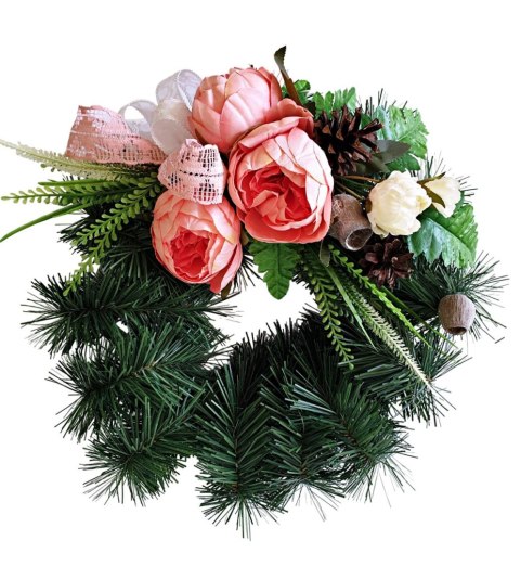 DEKORACJA GROBU WIĄZANKA STROIK WIANEK NA CMENTARZ