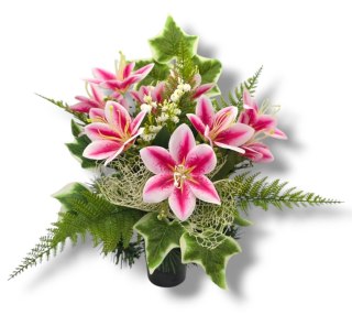 BUKIET WKŁAD DO WAZONU FLAKONU NA CMENTARZ STROIK KWIATY