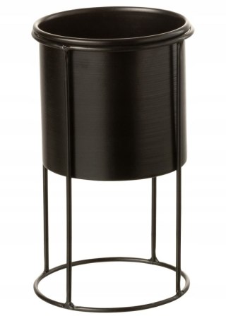 Doniczka Jolipa 11 cm x 11 x 19 cm średnica 11 cm metal czarny
