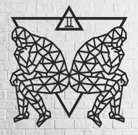 Ewa Drewniane Puzzle Model 3D Dekoracja ścienna Bliźnięta