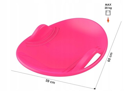 Plastikowe sanki duży ślizg czerwony