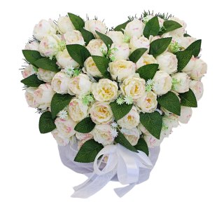 Stroik pięknych sztuchnych kwiatów na cmentarz grób Wszystkich Świętych