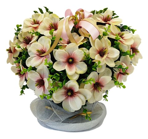 Stroik pięknych sztuchnych kwiatów na cmentarz grób Wszystkich Świętych