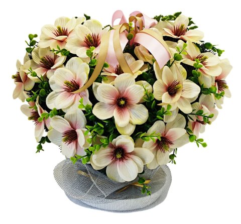 Stroik pięknych sztuchnych kwiatów na cmentarz grób Wszystkich Świętych