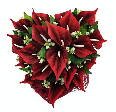 Stroik pięknych sztuchnych kwiatów na cmentarz grób Wszystkich Świętych