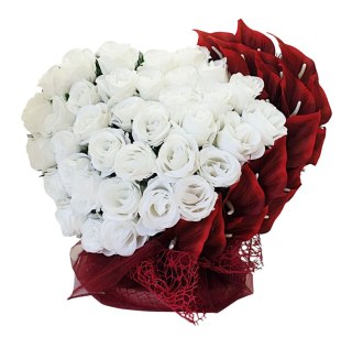 Stroik pięknych sztuchnych kwiatów na cmentarz grób Wszystkich Świętych