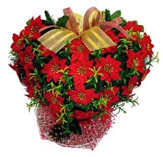 Stroik pięknych sztuchnych kwiatów na cmentarz nowość grób