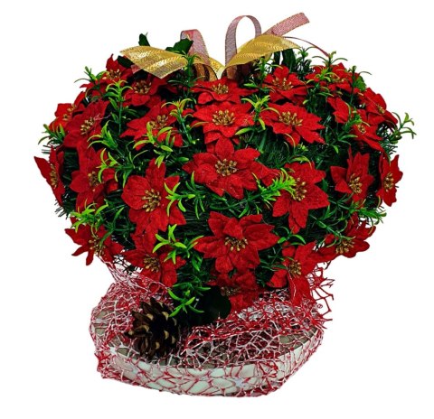 Stroik pięknych sztuchnych kwiatów na cmentarz nowość grób