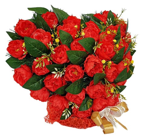 Stroik pięknych sztuchnych kwiatów na cmentarz grób Wszystkich Świętych