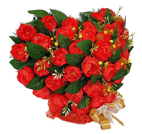 Stroik pięknych sztuchnych kwiatów na cmentarz grób Wszystkich Świętych