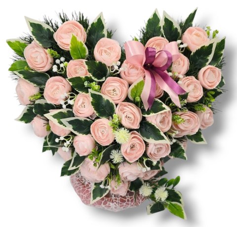 Stroik pięknych sztuchnych kwiatów na cmentarz grób Wszystkich Świętych