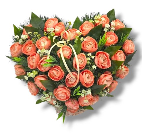 Stroik pięknych sztuchnych kwiatów na cmentarz grób Wszystkich Świętych