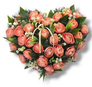 Stroik pięknych sztuchnych kwiatów na cmentarz grób Wszystkich Świętych