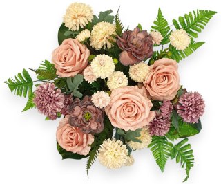 Stroik pięknych sztuchnych kwiatów na cmentarz grób Wszystkich Świętych