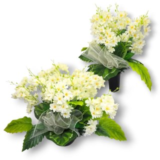 BUKIET WKŁAD DO WAZONU KWIATY NA CMENTARZ GRÓB POMNIK