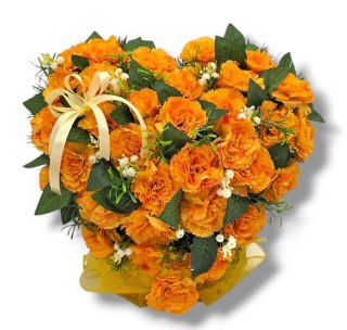 Stroik pięknych sztuchnych kwiatów na cmentarz grób Wszystkich Świętych