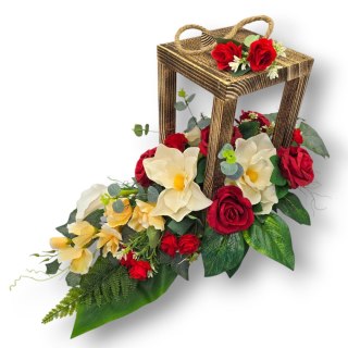 HIT 2025! STROIK NA CMENTARZ GRÓB DREWNIANY LAMPION NAGROBNY LATARNIA