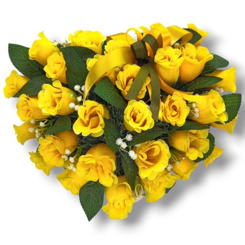 Stroik pięknych sztuchnych kwiatów na cmentarz grób Wszystkich Świętych