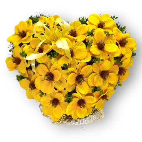 Stroik pięknych sztuchnych kwiatów na cmentarz grób Wszystkich Świętych