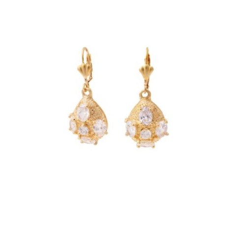 Kolczyki wiszące łezki w cyrkoniach