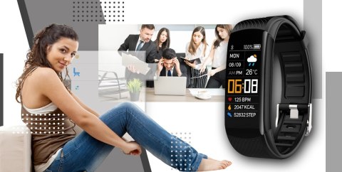 Smartwatch GIEWONT Czarno Biały 2 Paski GW200-2