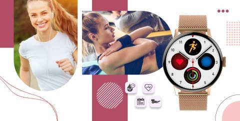 Smartwatch Damski GIEWONT Różowe Złoto GW330-1