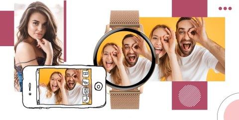 Smartwatch Damski GIEWONT Różowe Złoto GW330-1