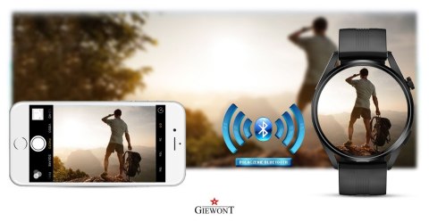 SMARTWATCH GIEWONT GW450-2 Czarny + Dodatkowy Czarny Silikonowy Pasek