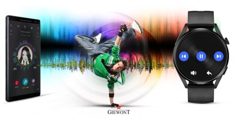 SMARTWATCH GIEWONT GW450-2 Czarny + Dodatkowy Czarny Silikonowy Pasek