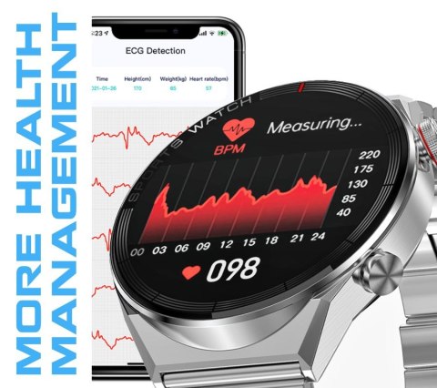 Smartwatch Rubicon RNCE99 Black Metal + Silicon SMARUB194