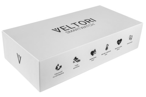 Smartwatch VELTORI VT150-1 Czarny Pasek Silikonowy + Czarna Bransoleta