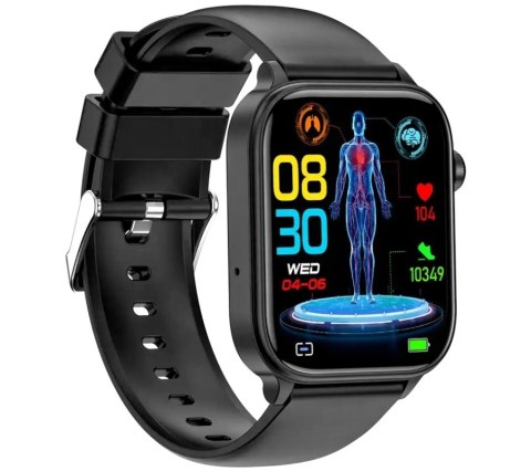 Smartwatch Męski Rubicon RNCF33 BLACK + Pasek Granatowy