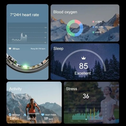 Smart Ring RUBICON R6 Gold/Silver SIZE-10(US) SMARUB325