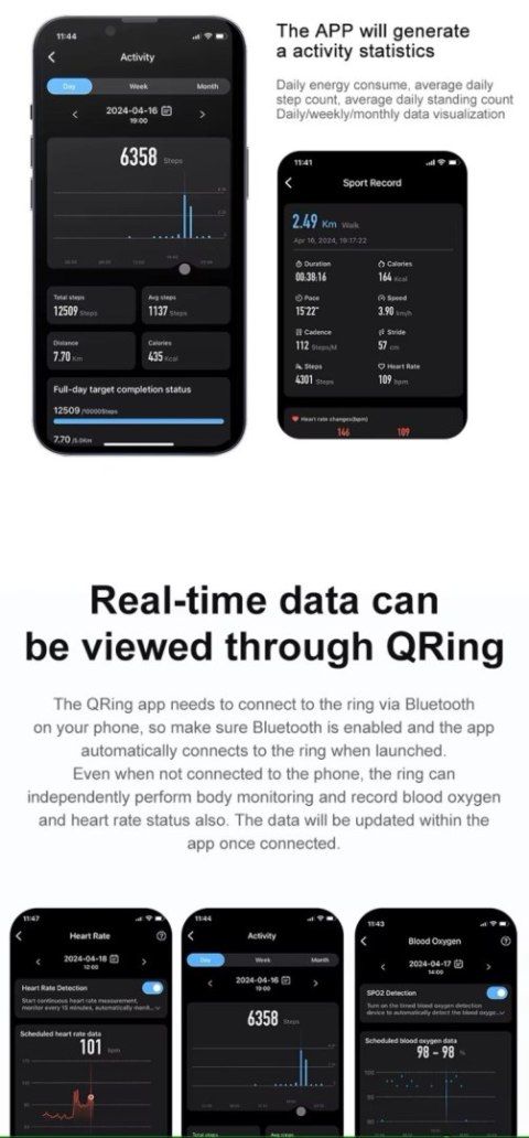 Smart Ring RUBICON R6 Gold/Silver SIZE-8(US) SMARUB321