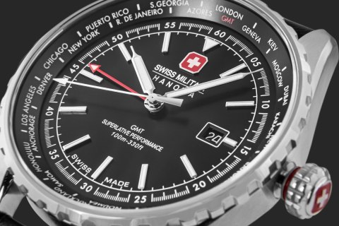 Zegarek Męski SWISS MILITARY HANOWA Afterburn GMT SMWGB0003201 + BOX