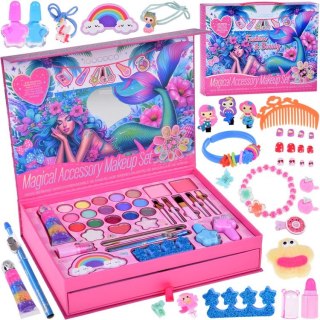 Duży zestaw piękności SYRENKA Cienie Lakiery Spinki Gumki do włosów ZA5574