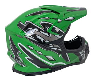 Kask Motocyklowy Enduro Zielony S