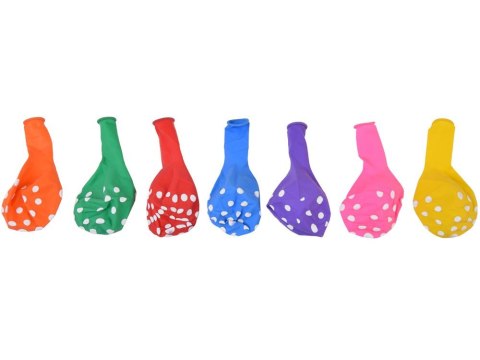 Kolorowe Balony w białe kropki zestaw 100 sztuk ZA5568