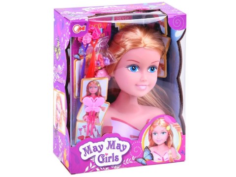 Lalka blond głowa do czesania fryzjer ZA3940