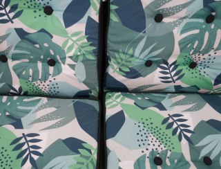 Ogromna Huśtawka Ogrodowa Siedzisko Plecionka 2x1 Liście Monstery