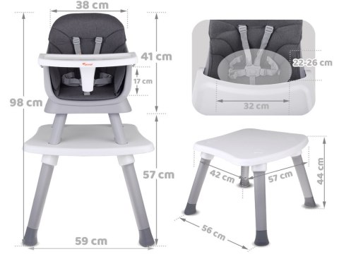 Wielofunkcyjny fotelik Krzesełko do karmienia Zestaw 6w1 dla dzieci ZA5664